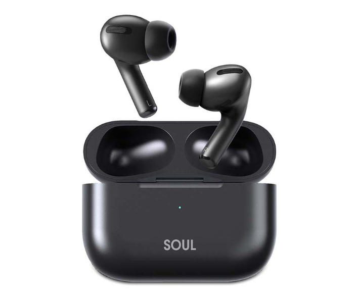 Xcell Soul 8 Pro True Wireless Earbuds with Wireless Charging Case - Black - Zoom Image 1