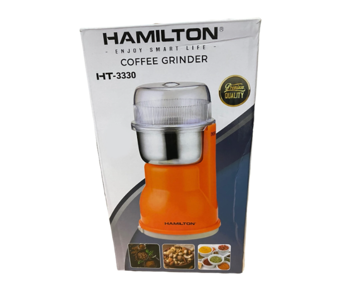 Hamilton HT-3330 Premium Quality Coffee Grinder - Orange and Silver - Zoom Image 3