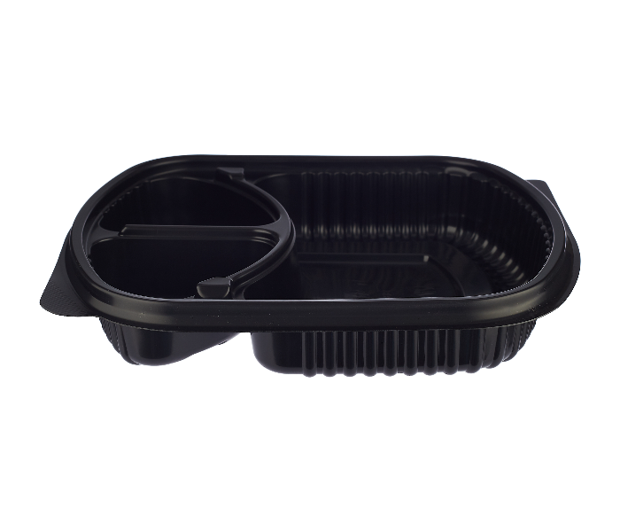 Hotpack HSMBBMW3 5 Pieces Black Base Container with 3 Compartment and Lid - Zoom Image 5