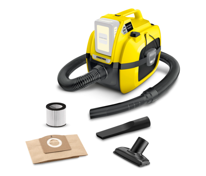 Karcher 11983000 WD 1 Compact Battery Wet and Dry Vacuum Cleaner - Yellow and Black - Zoom Image 1