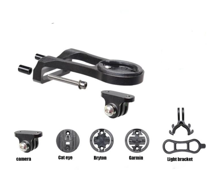 Cyclocomputer Bike Stem Front Bracket Mount Stand Holder Set  - Black - Zoom Image 6