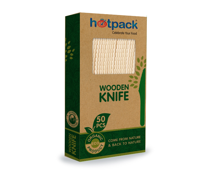 Hotpack HSMWFKB 50 Pieces Wooden Knife - Zoom Image 1