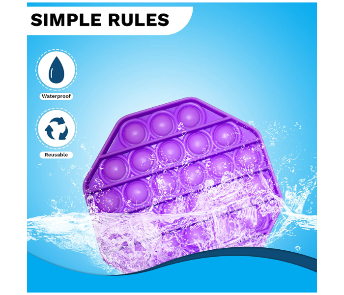 Pop It Purple Octagon Toy For Kids - Purple - Zoom Image 2