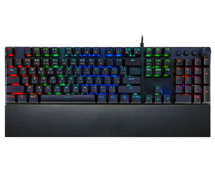 Trands TR-KB2392-V3 Multi-Colour Semi Mechanical Gaming Keyboard - Black - Zoom Image 3