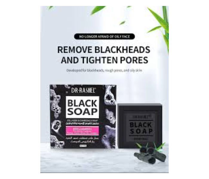 Dr Rashel DRL-1348 100g Black Soap Collagen Charcoal Soap Deep Cleansing Whitening Complex - Zoom Image 4