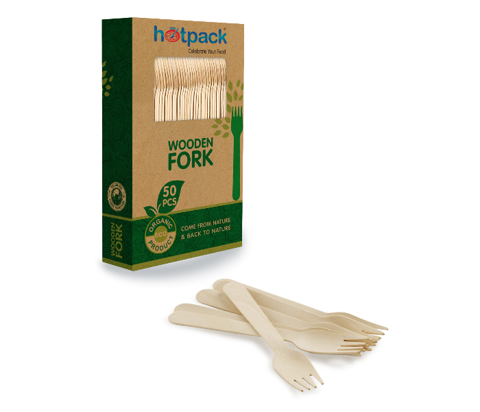 Hotpack HSMWFB 50 Pieces Wooden Fork - Zoom Image 5