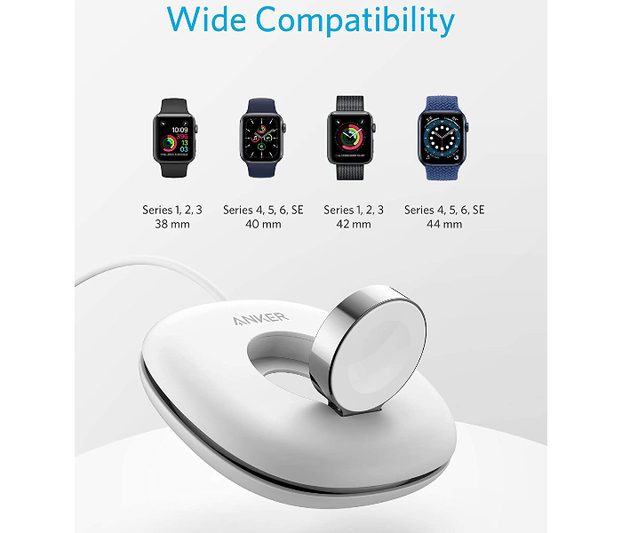 Anker Foldable Charging Dock for Apple Watch with USB C Connector - White - Zoom Image 3