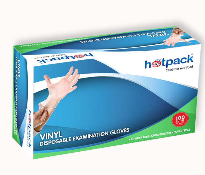 Hotpack VGSPF 100 Pieces Powder Free Small Vinyl Gloves - Zoom Image