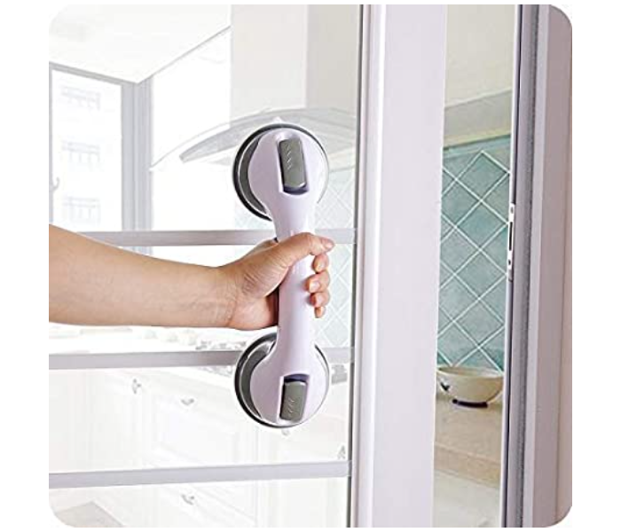 Strong Suction Cup Bathroom Helping Handle Shower Support Handle - White and Grey - Zoom Image 4