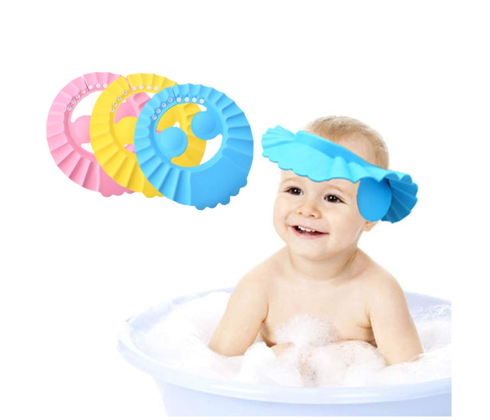 Universal 3 Pieces Baby Shower Cap - Blue, Yellow and Pink - Zoom Image 1