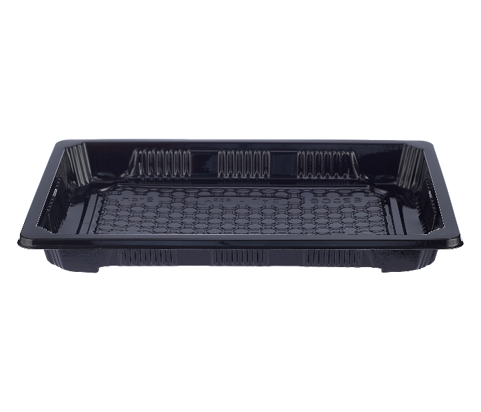 Hotpack HSMSC02B 5 Pieces Black Sushi Container Base with Lid - Zoom Image 5