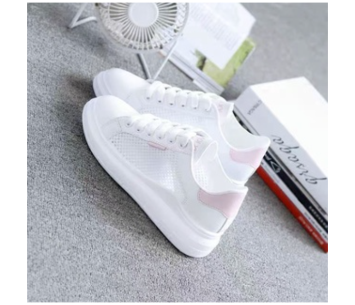 Sneakers Outdoor Casual Sports Shoes EU 37 for Women - White and Pink - Zoom Image 2