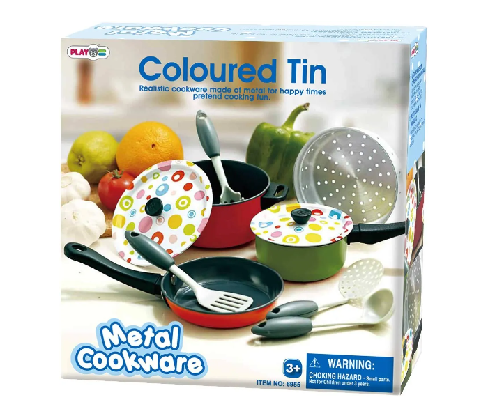 PlayGo 6838 Coloured Tin Metal Cookware Toys For Kids - Zoom Image 1