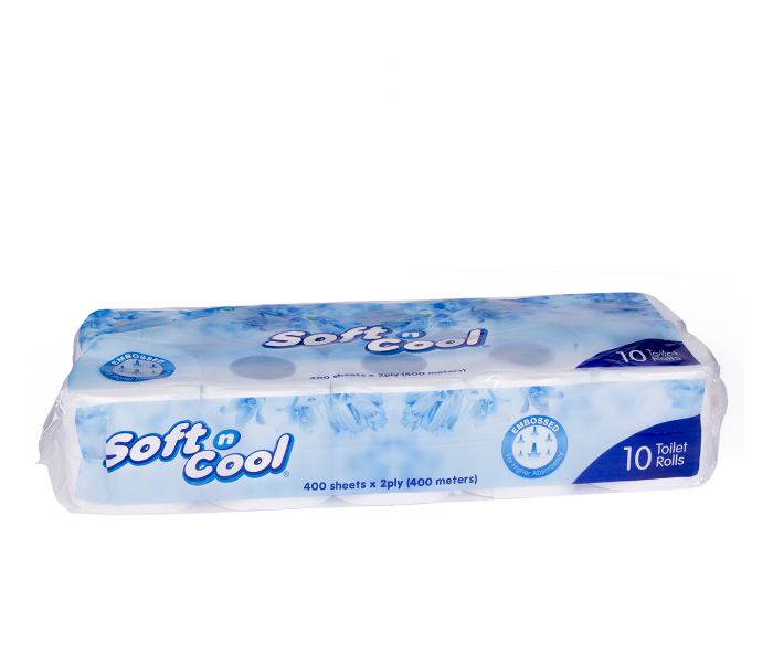 Hotpack SNCTR400 Soft n cool 400 Sheets Pack of 10 Rolls Toilet Roll - Zoom Image