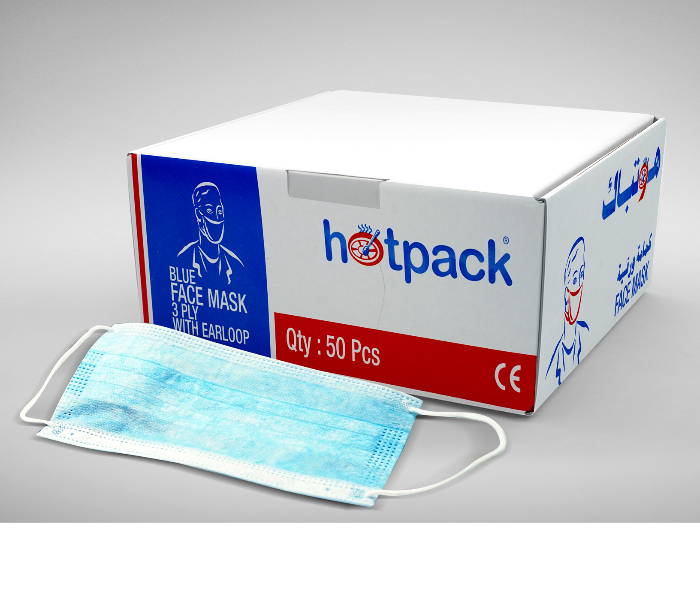 Hotpack FMHP 50 Pieces Face Mask 3Ply with Earloop - Zoom Image