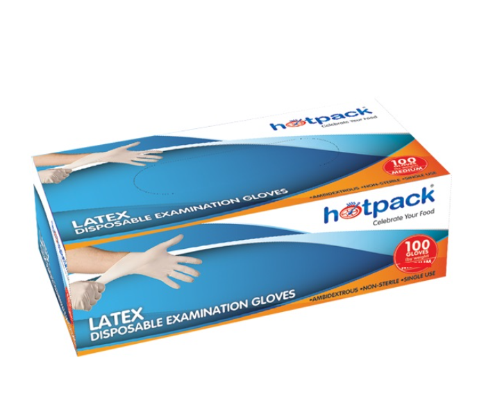 Hotpack PFLGS 100 Pieces Powder Free Latex Small Gloves - Zoom Image