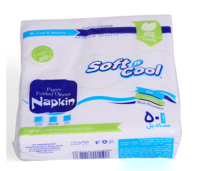 Hotpack NAPKIN3333 50 Pieces 33x33cm Soft n cool Paper Napkin - Zoom Image 1