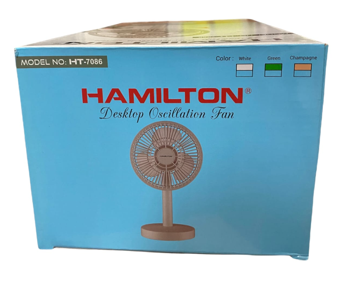 Hamilton HT-7086 Desktop Occilation Fan - Grey - Zoom Image 2