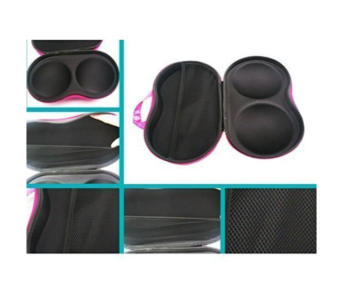 Portable Bra Storage Bag With Net Travel Organiser for Under Garments and Accessories - Rose and Black - Zoom Image 2