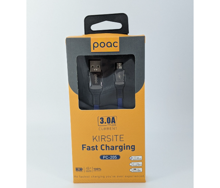 Poac PC-205 Kirsite Iphone Fast Charging Cable - Blue - Zoom Image 2