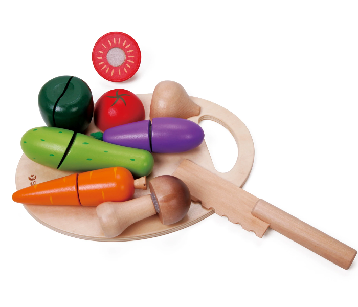 Classic World 2825 Wooden Cutting Vegetable Puzzle Toy for Kids - Zoom Image 2