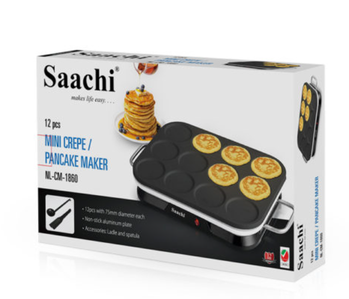 Saachi NL-CM-1860 1600Watts 2 In 1 Pancake And Mini Crepe Maker - Black - Zoom Image 5