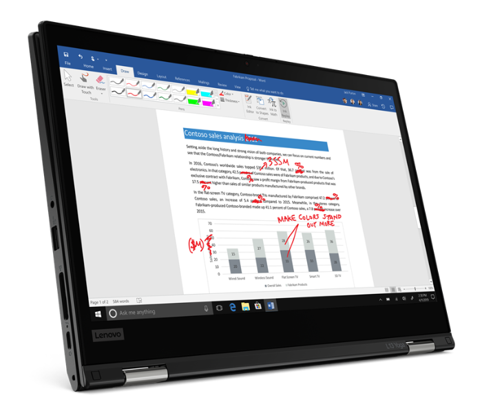 Lenovo 20VK0011AD ThinkPad L13 Yoga Gen 2 13.3 Inch FHD Intel Core i7-1165G7 Processor 16GB DDR4 RAM 512GB SSD Integrated Intel Iris Xe Graphics Windows 10 Pro 64 - Black - Zoom Image 3