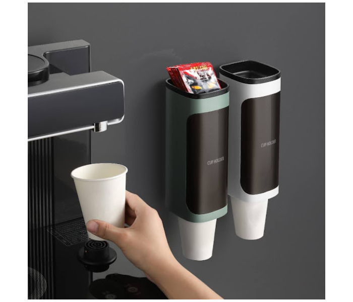 GTC Pull Type Cup Dispenser for Paper Cups and Plastic Cups - Black and White - Zoom Image 3