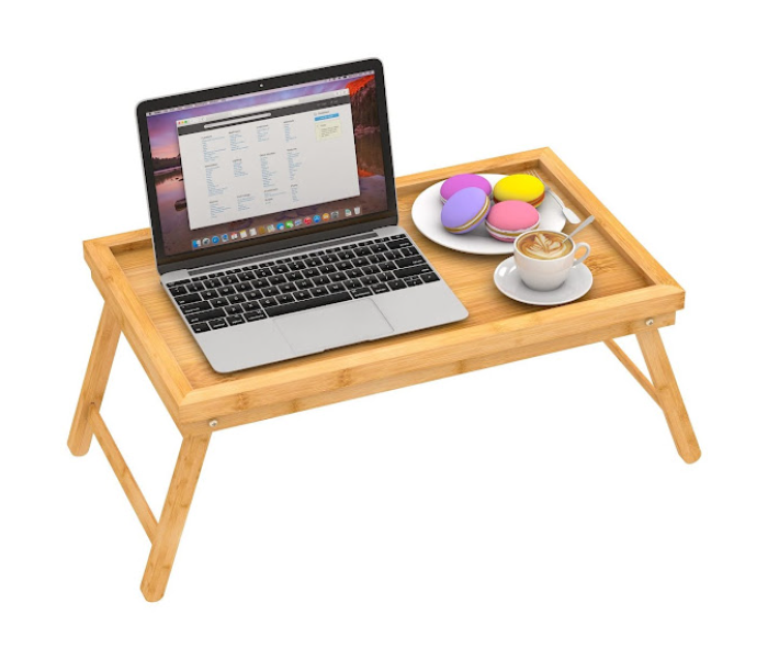 GTC Bamboo Bed Tray Table With Foldable Legs - Wood - Zoom Image 6