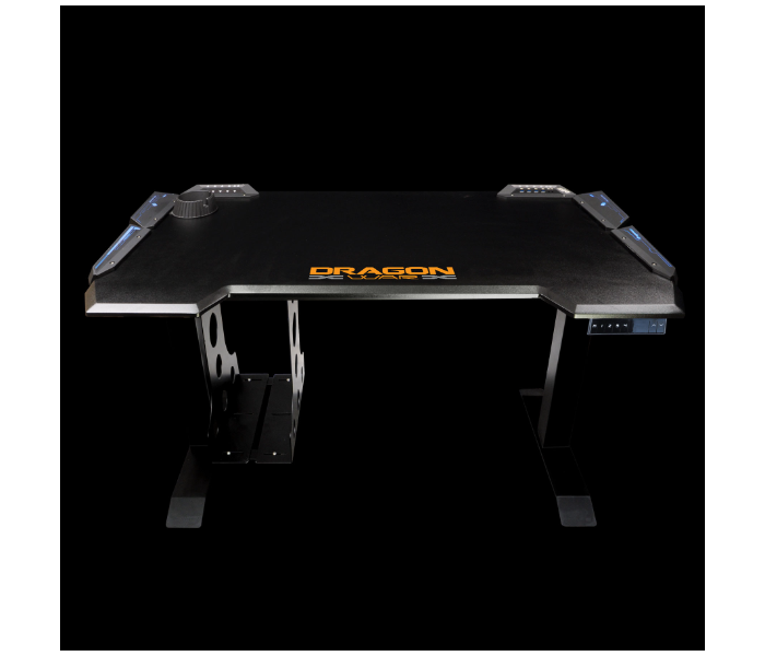 Dragon War GT-007 RGB and Hieght Adjustable Pro Gaming Desk - Black - Zoom Image 2