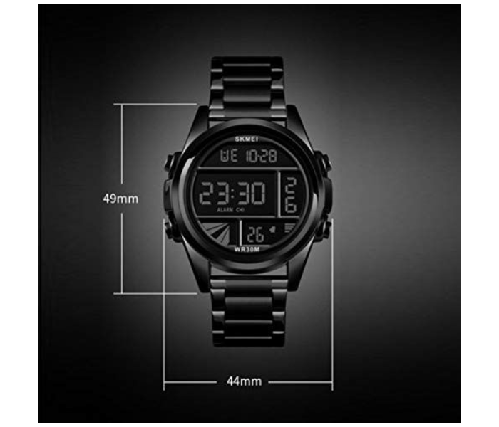 Skmei 1448 Fashion Luxury Waterproof Chronograph Digital Wristwatch for Men - Black - Zoom Image 2