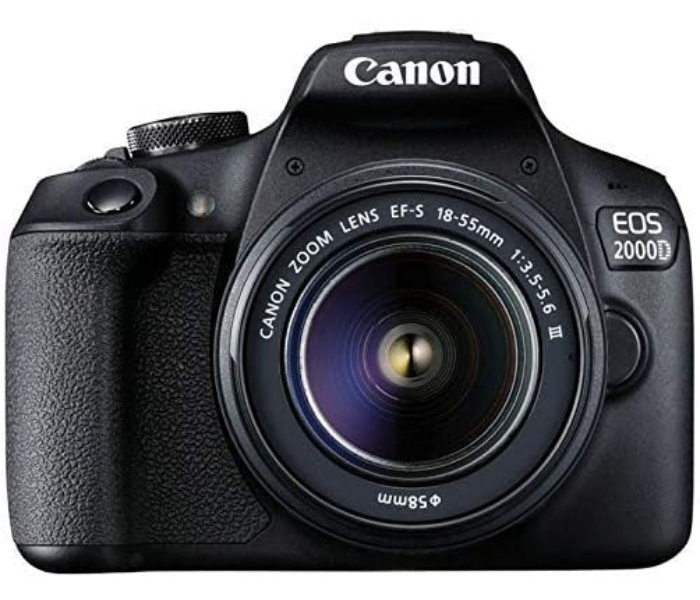 Canon EOS 2000D DSLR Camera and EF-S 18-55mm III Lens -Black - Zoom Image 1