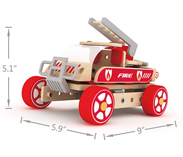 Classic World 3807 Wooden Fire Engine kit Toy for Kids - Zoom Image 5