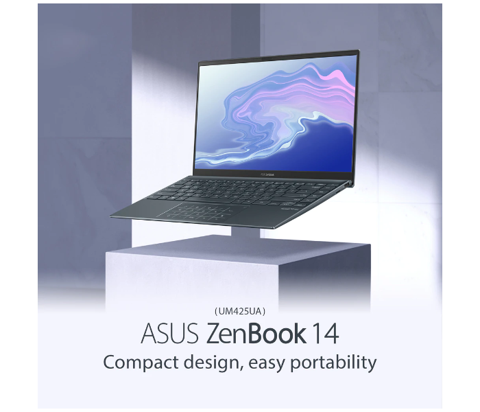 Asus UM425UA-KI222T ZENBOOK 14 FHD AMD Ryzen 7 5700U Processor 16GB RAM 1TB SSD AMD Radeon Graphics Windows 10 Home - Silver - Zoom Image 7