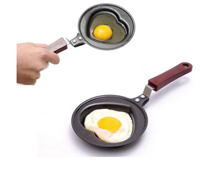 GTC Mini Non-Stick Heart Shaped Egg Frying Pan - Black - Zoom Image 3