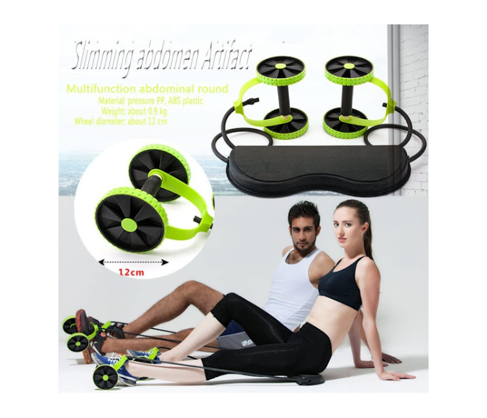 GTC Double Wheel Ab Roller Exercise Equipment - Black And Green - Zoom Image 5