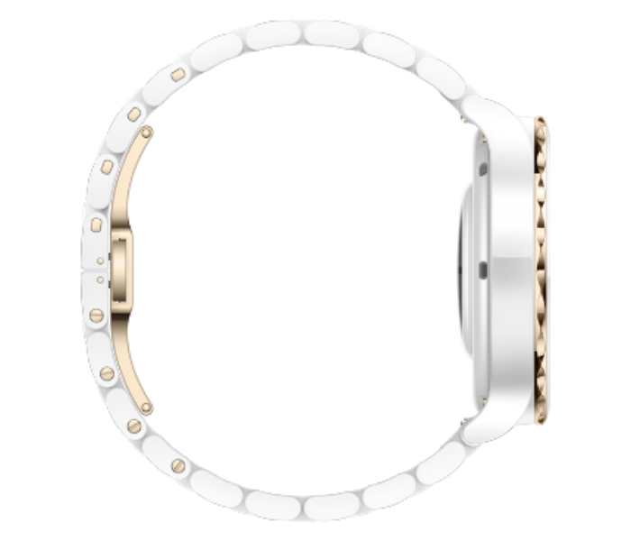 Huawei Watch GT 3 Pro 42mm White Ceramic Case with Gold Bezel and White Ceramic Strap - Zoom Image 5