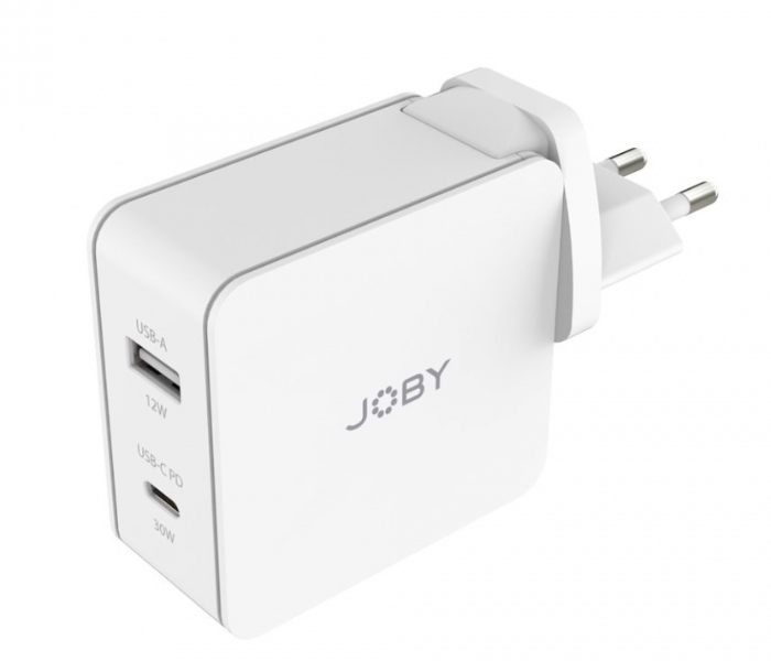 Joby JB01806-BWW Wall Charger 42W Dual Output - White - Zoom Image 1