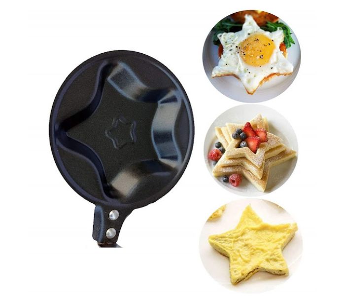 GTC Mini Non-Stick Star Shaped Egg Frying Pan - Black - Zoom Image