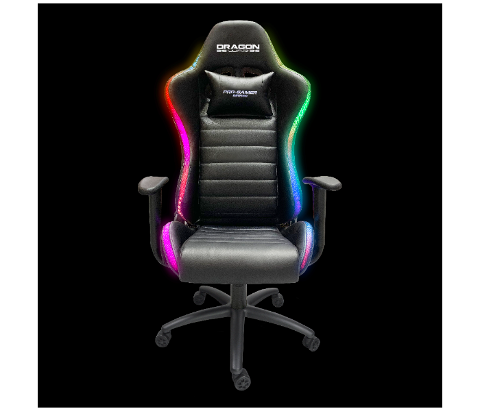 Dragon War GC-015 RGB Pro-Gaming Chair with Remote Controller - Black - Zoom Image 1