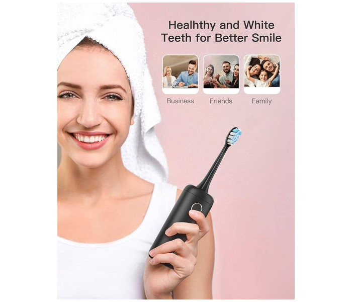 Fairywill FWT9 Portable Slim Electric Tooth Brush - Black - Zoom Image 4