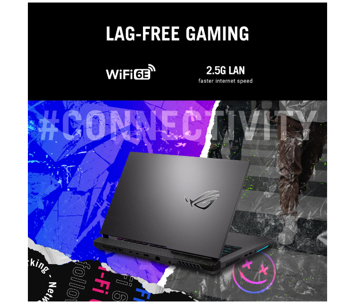 Asus Rog Strix G713RS-KH025W 17.3 Inch FHD AMD Ryzen R9 6900HX Processor 32GB RAM 1TB SSD 8GB NVIDIA GeForce RTX 3080 Graphics Windows 11 Home - Grey - Zoom Image 8