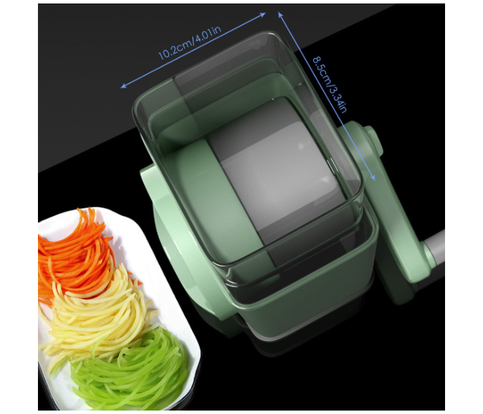 Generic High Quality Multi-function Rotary Hand-held Vegetable Cutter - Green - Zoom Image 4