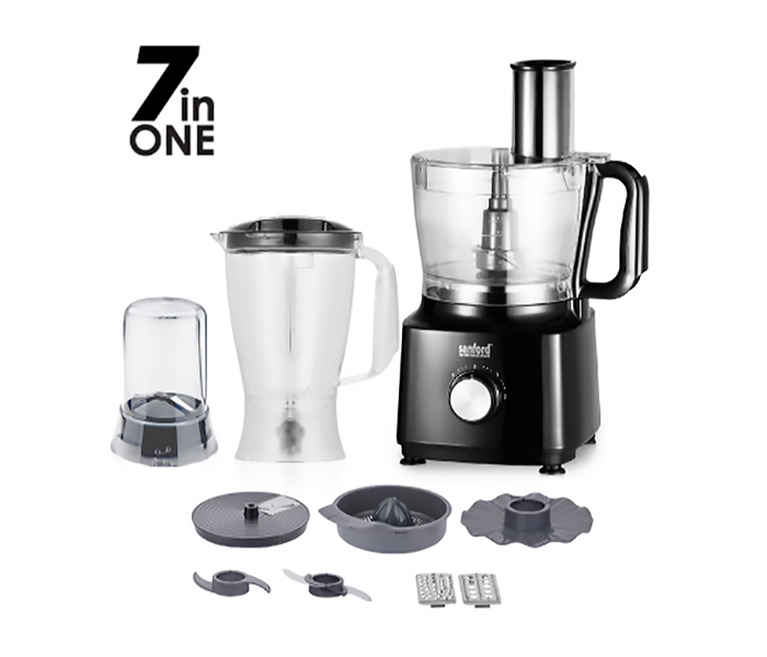 Sanford SF6819FP 500 Watts Food Processor - Black and Silver - Zoom Image 1