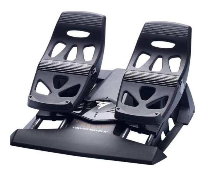 Thrustmaster TM-JSTK-TFRP-RUDDER TFRP Rudder Pedals for Gaming - Black - Zoom Image 1