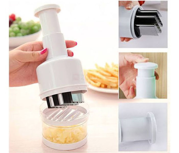 GTC Manual Hand Food Chopper Dicer - White - Zoom Image 5