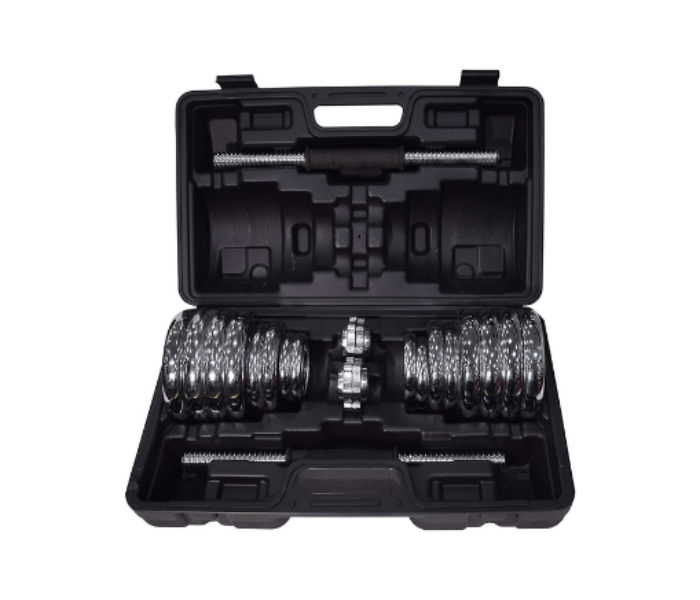 Galaxy Ocean 22 Piece Chrome Dumbell Set - Black - Zoom Image 4