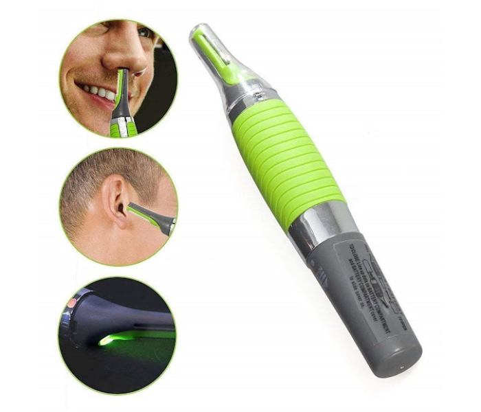 GTC Nose, Ear And Eyebrow Professional Hair Trimmer For Men - Black And Green - Zoom Image 6