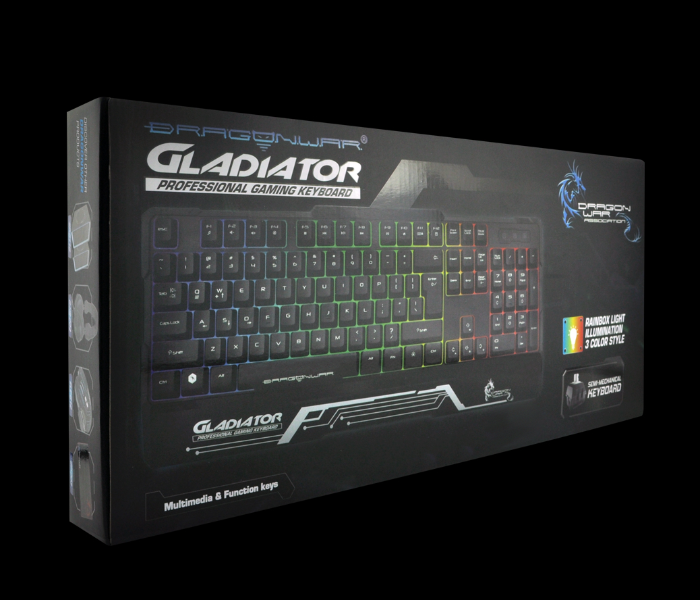 Dragon War GK-008 Gaming Keyboard Gladiator Semi Mechanical with RGB - Black - Zoom Image 4