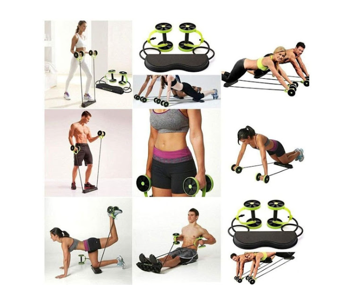 GTC Double Wheel Ab Roller Exercise Equipment - Black And Green - Zoom Image 4